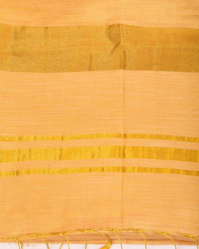 Raat Ki Roshni Golden Tissue Silk Saree with Blouse Piece – Party & Wedding Wear