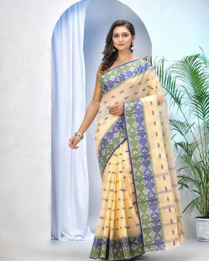 DESH BIDESH Women Ethnic Motifs Pure Cotton Taant Saree