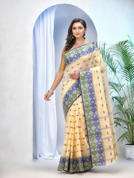 DESH BIDESH Women Ethnic Motifs Pure Cotton Taant Saree