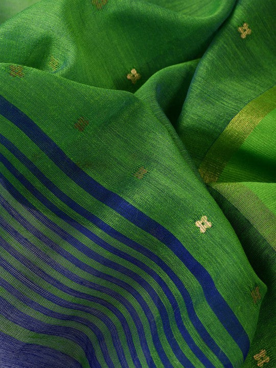 DESH BIDESH Ethnic Motifs Woven Design Sequinned Taant Saree