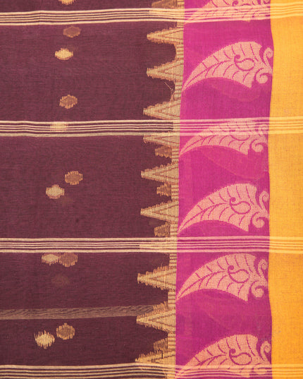 Handloom Cotton Tant Saree – Sitaara Borfi Design