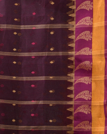Handloom Cotton Tant Saree – Sitaara Borfi Design