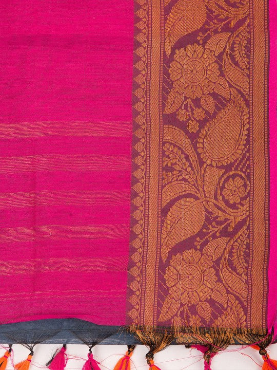 DESH BIDESH Zari Silk Cotton Kanjeevaram Saree