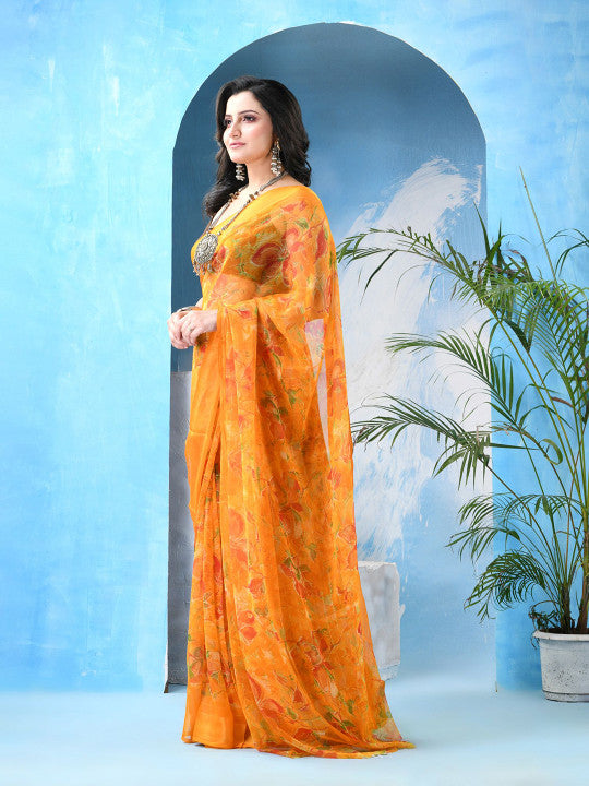 DESH BIDESH Floral Printed Saree