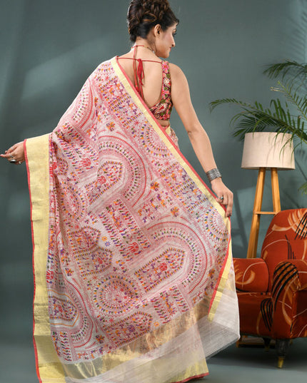 DESH BIDESH Woven Design Bandhani Saree