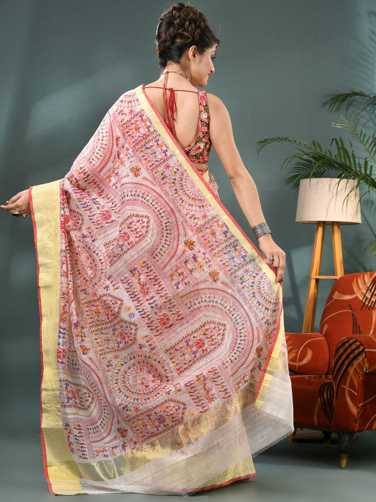 DESH BIDESH Woven Design Bandhani Saree