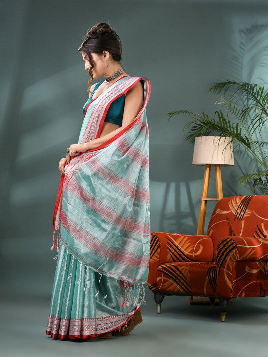 DESH BIDESH Woven Design Silk Cotton Bandhani Saree