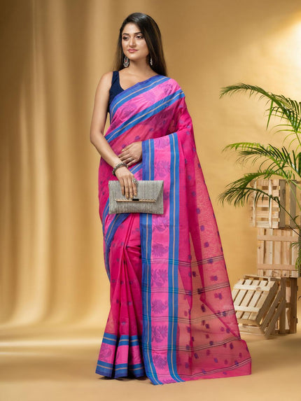 DESH BIDESH Woven Design Pure Cotton Taant Saree