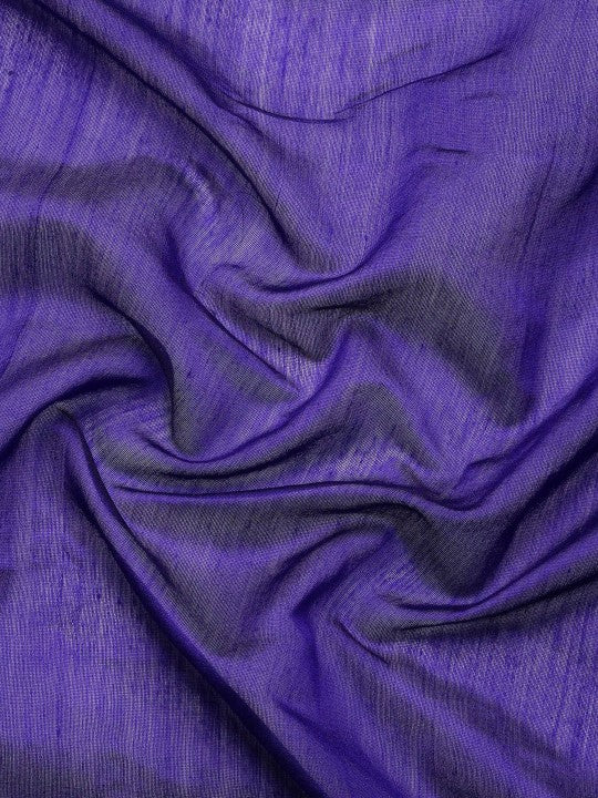 Exquisite Striped Silk Cotton Saree in Royal Blue and Lush Green