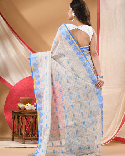 DESH BIDESH Woven Design Pure Cotton Saree