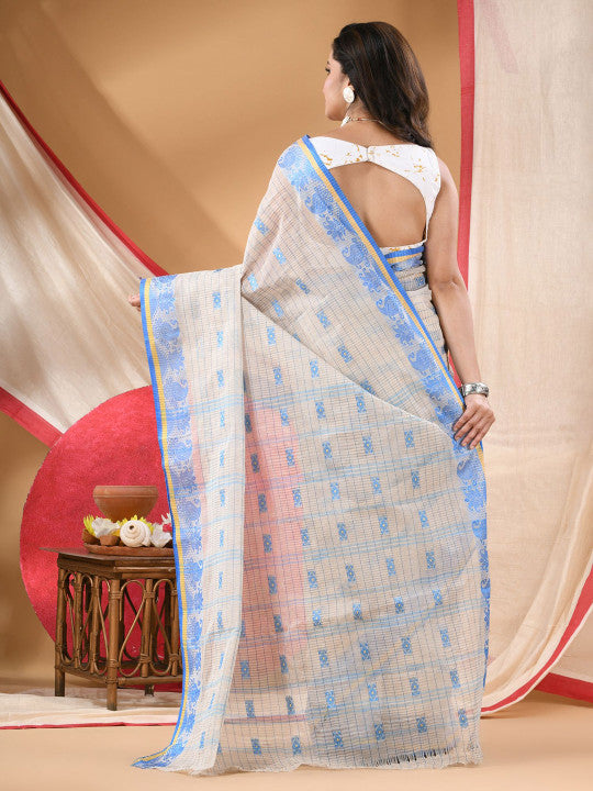 DESH BIDESH Woven Design Pure Cotton Saree
