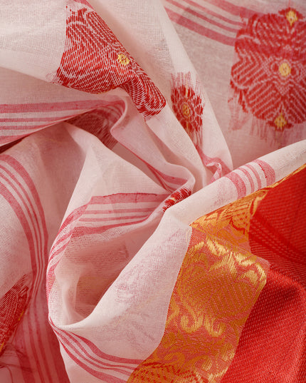 Women’s Pure Cotton Tant Handloom Saree – Fuleswari Design