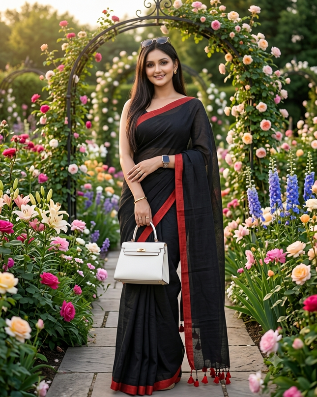 Women`s handloom cotton saree for woman silk georgette daily, wear latest, soft linen cotton sarees for women new, collection farewell mul cotton saree for woman with unstitched blouse