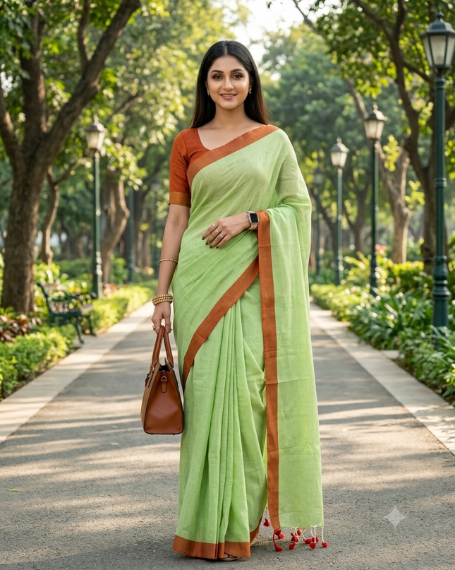 Women`s handloom cotton saree for woman silk georgette daily, wear latest, soft linen cotton sarees for women new, collection farewell mul cotton saree for woman with unstitched blouse