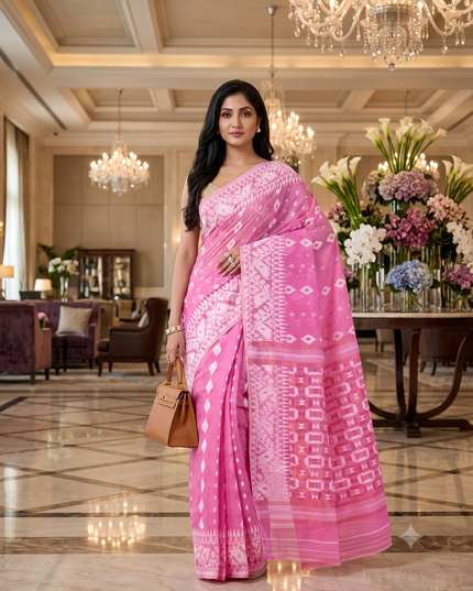 Exquisite Woven Zari Jamdani Saree: Traditional Indian Ethnic Wear for Women