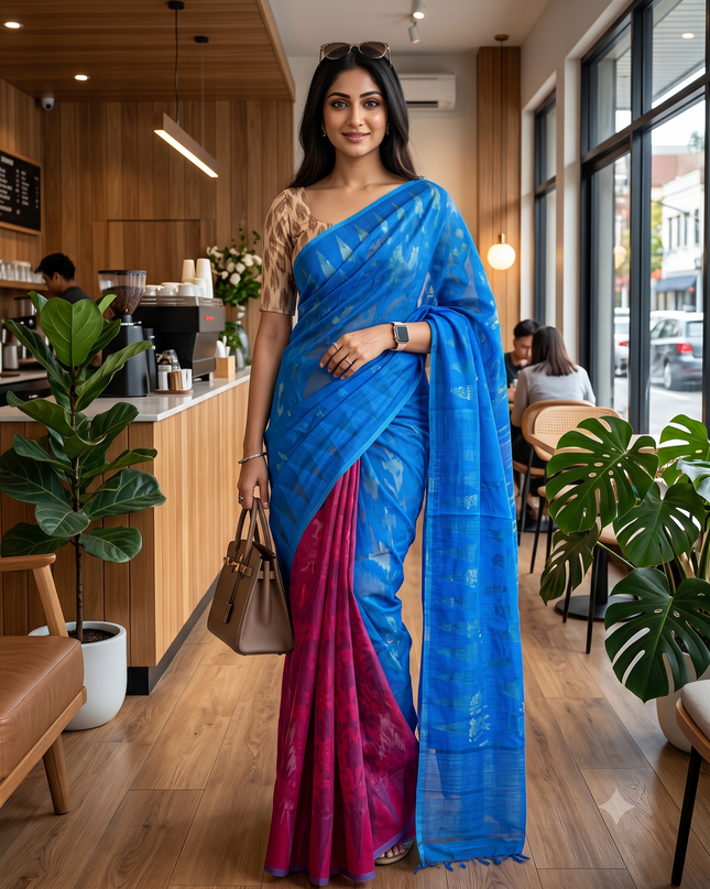 Paisley Handloom Jamdani Saree
