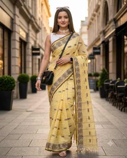 Women's cotton saree for woman Tant cotton silk saree party, wear saree georgette bandhani handloom sarees trending cotton sarees for women latest, Suhani design