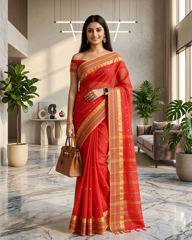 Women's Tant cotton saree for woman gadwal linen bandhani party, wear handloom sarees for women bengali sambalpuri silk cotton sarees for women latest, Kolkini design