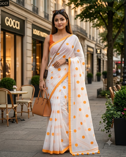 Women cotton silk tant handloom saree mysore party wear sarees latest design wedding handloom  sarees for women latest (Yellow)