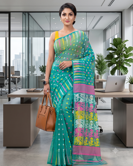 jamdani sarees for women cotton saree for woman handloom cotton sarees party, wear sari banarasi chiffon georgette silk saree Queen of Diamond designer jamdani cotton saree