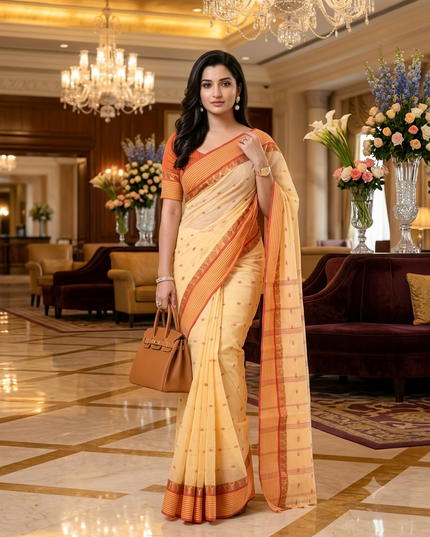 Women's Tant cotton saree for woman gadwal linen bandhani party, wear handloom sarees for women bengali sambalpuri silk cotton sarees for women latest, Kolkini design