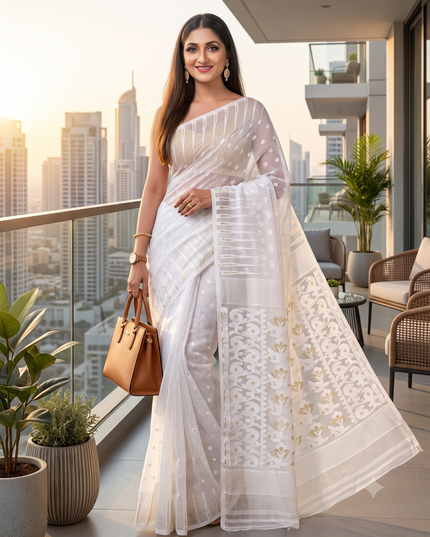 jamdani sarees for women cotton saree for woman handloom cotton sarees party, wear sari banarasi chiffon georgette silk saree Queen of Diamond designer jamdani cotton saree