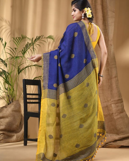 DESH BIDESH Woven Design Pure Cotton Saree