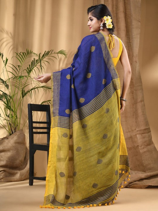 DESH BIDESH Woven Design Pure Cotton Saree