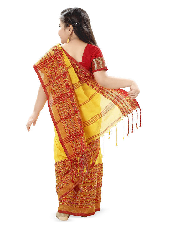 DESH BIDESH Woven Design Pure Cotton Khadi Sarees