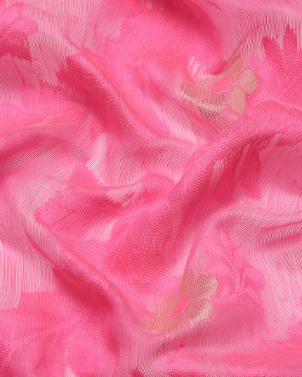 Women’s Bengal Handloom Soft Dhakai Jamdani Cotton Saree – Pink White