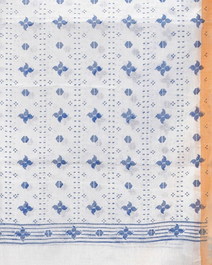 DESH BIDESH Ethnic Motifs Pure Cotton Handloom Taant Saree