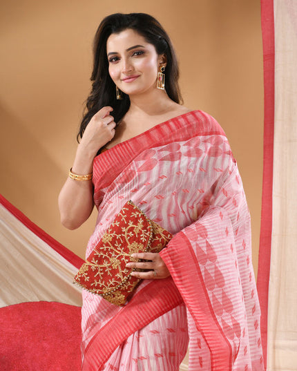 DESH BIDESH Women Pure Cotton Woven Design Taant Saree