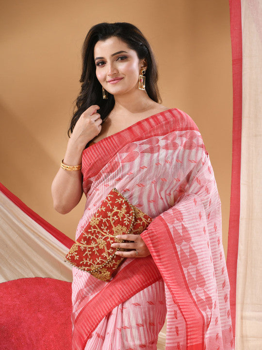 DESH BIDESH Women Pure Cotton Woven Design Taant Saree
