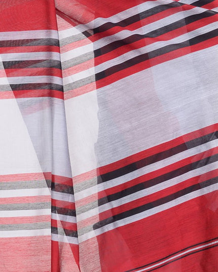 DESH BIDESH Striped Silk Cotton Saree