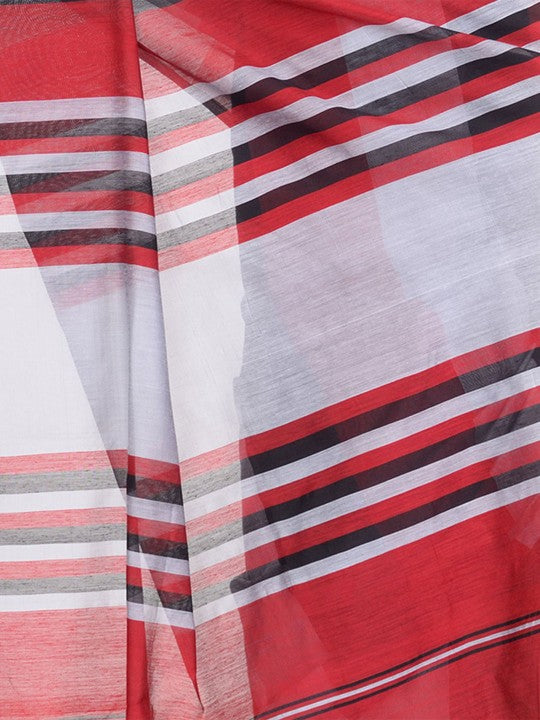 DESH BIDESH Striped Silk Cotton Saree