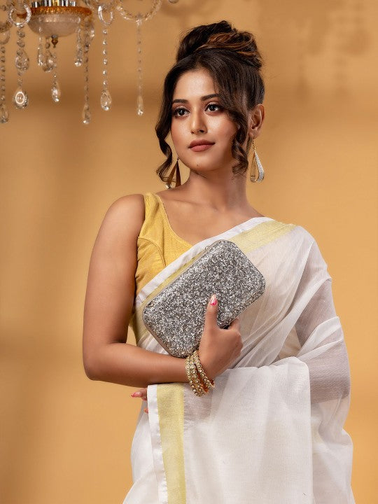 DESH BIDESH Zari Chanderi Saree