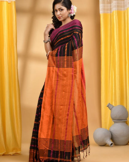 DESH BIDESH Woven Design Ethnic Motifs Pure Cotton Saree