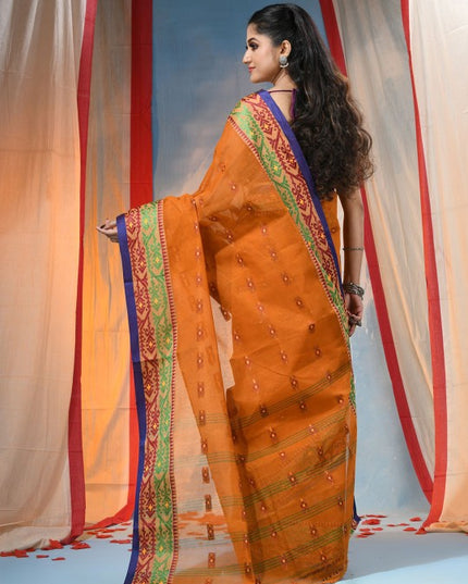 DESH BIDESH Pure Cotton Woven Design Saree with Intricate Border