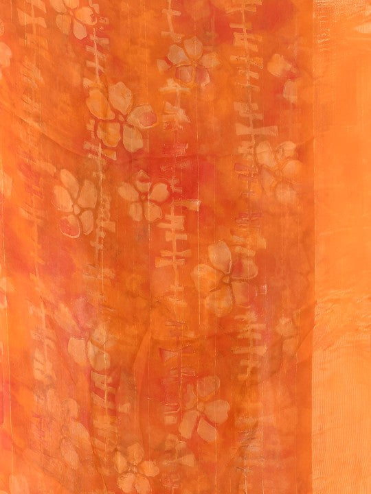 DESH BIDESH Noor-e-Zari Floral Printed Zari Saree