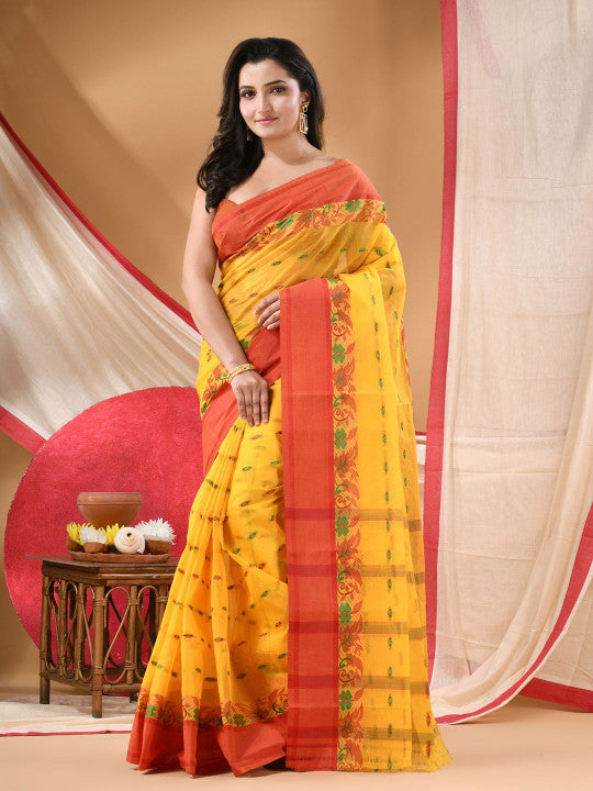 DESH BIDESH Woven Design Pure Cotton Handloom Saree