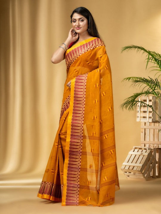 DESH BIDESH Woven Design Pure Cotton Taant Saree