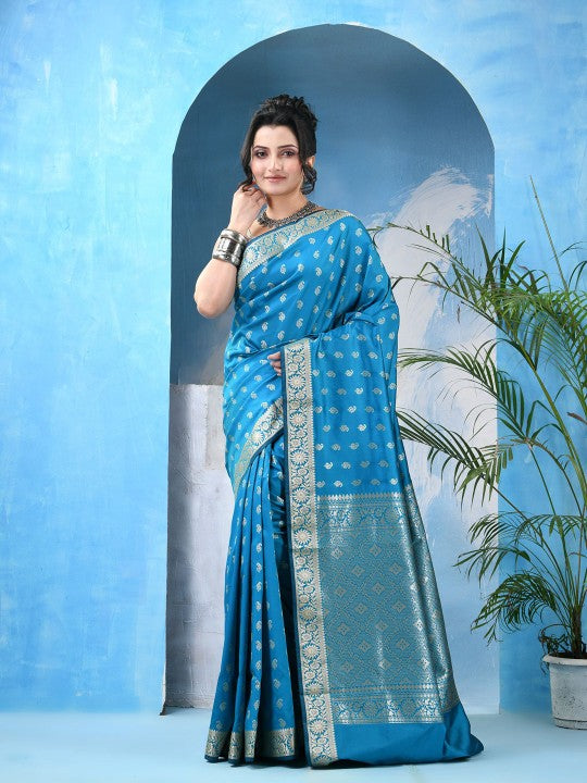 DESH BIDESH Woven Design Zari Kanjeevaram Saree