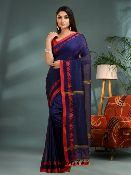 Women’s Traditional Bengali Tant Handloom Cotton Saree – Loveria Design