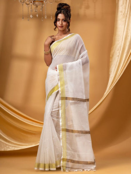 DESH BIDESH Zari Chanderi Saree