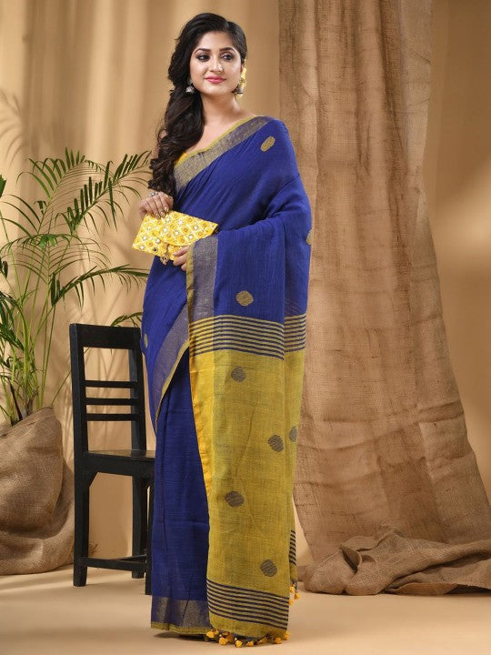 DESH BIDESH Woven Design Pure Cotton Saree