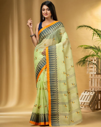 DESH BIDESH Woven Design Pure Cotton Taant Saree