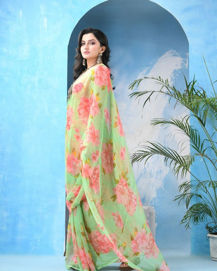 DESH BIDESH Floral Printed Saree - Sarees for Women 36457365