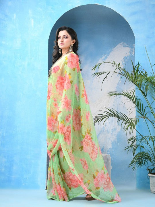 DESH BIDESH Floral Printed Saree - Sarees for Women 36457365