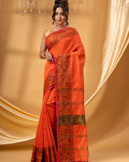 DESH BIDESH Floral Woven Design Taant Saree