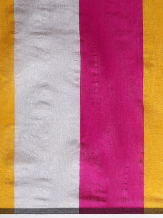 DESH BIDESH Striped Silk Cotton Saree: Vibrant, Elegant, Traditional Indian Attire for Women